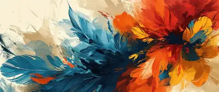 Яркие мазки кисти: абстракция, яркость, декоративность, узор, всплеск, художественность, цвета
