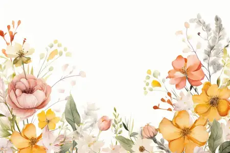 Весенний, ботанический, дизайн, рамка, иллюстрация, природа, фон, лето, цветение, цветок, цветочная открытка, свадьба, розовый, декор, фон, растение, приглашение, лист, акварель