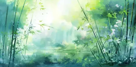 Фон, текстура, лето, искусство, вода, закат, растение, красивый фон, зеленый, небо, дерево, трава, живопись, сезон, лес, природа, акварель, пейзаж, синий, река, иллюстрация, озеро