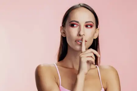 Цвет, женщина, портрет, девушка, макияж, pretty, модель, красивое лицо, студия, волосы, причёска, макияж, кожа, мода, улыбка, губы, глаз, фон, красота, косметика, крупный план