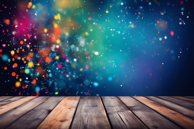 table flowers wood product background rustic bokeh board design wooden leaf. Generative AI.