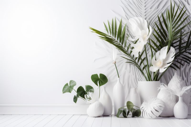 celebration floral wedding nature spring background anniversary beautiful blossom flower white. Generative AI.