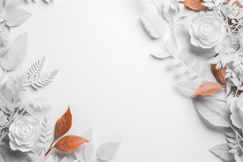 spring flower floral wedding beautiful decoration celebration blossom white background nature. Generative AI.