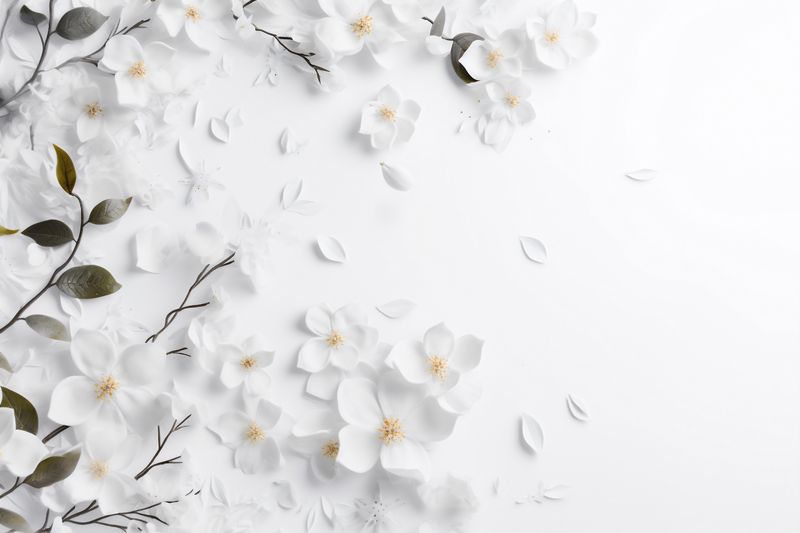 texture wedding background blossom beautiful nature white spring celebration flower floral. Generative AI.
