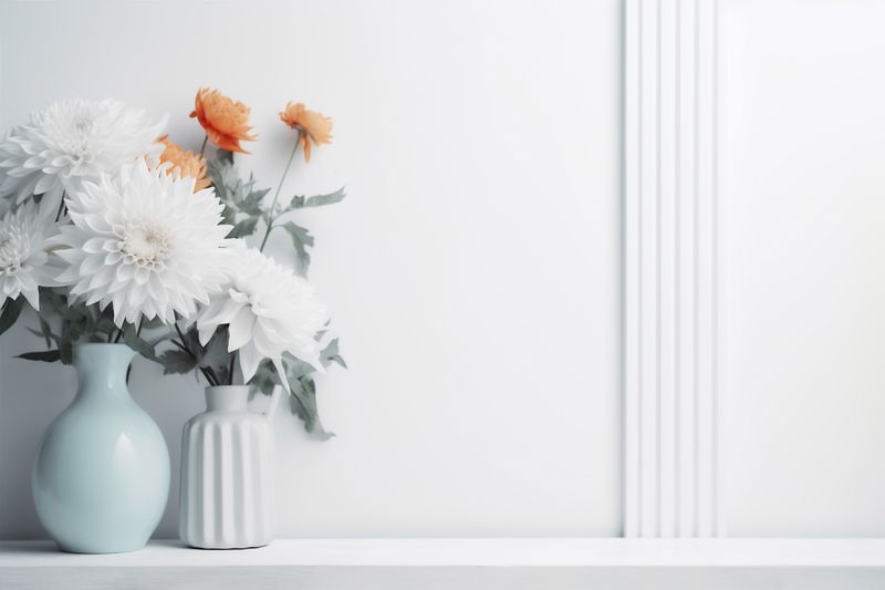 blossom spring greeting floral celebration white flower beautiful wedding nature background. Generative AI.