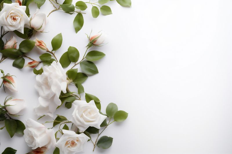 background beautiful celebration blossom wedding floral white flower bright nature spring. Generative AI.