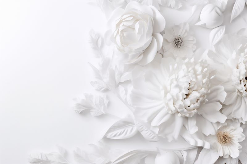 blossom spring background celebration white floral nature flower wedding romantic beautiful. Generative AI.