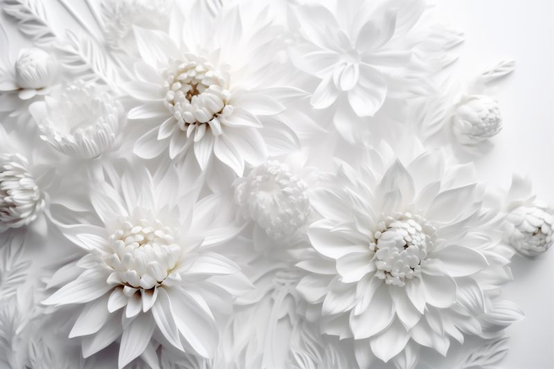 flora beautiful nature spring flower white celebration background wedding blossom floral. Generative AI.