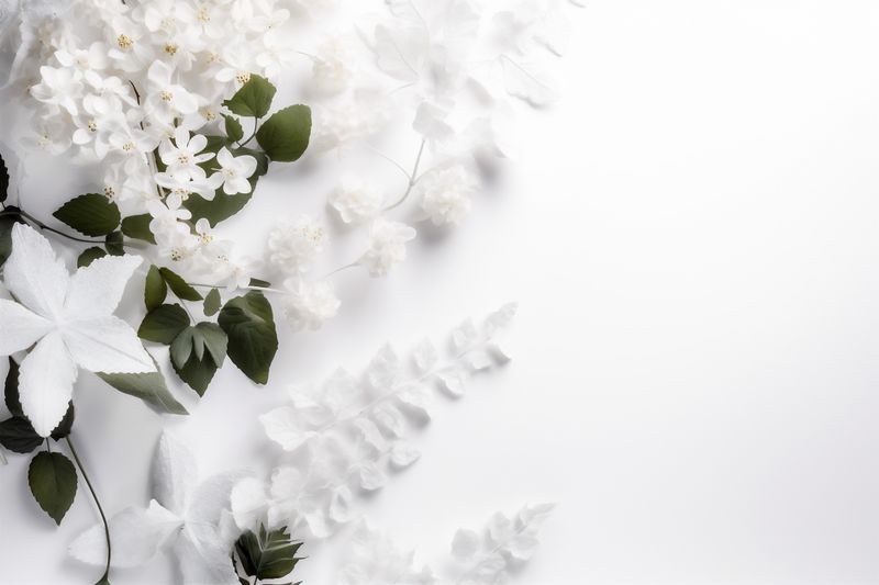 wedding celebration spring beautiful background nature white garden blossom floral flower. Generative AI.