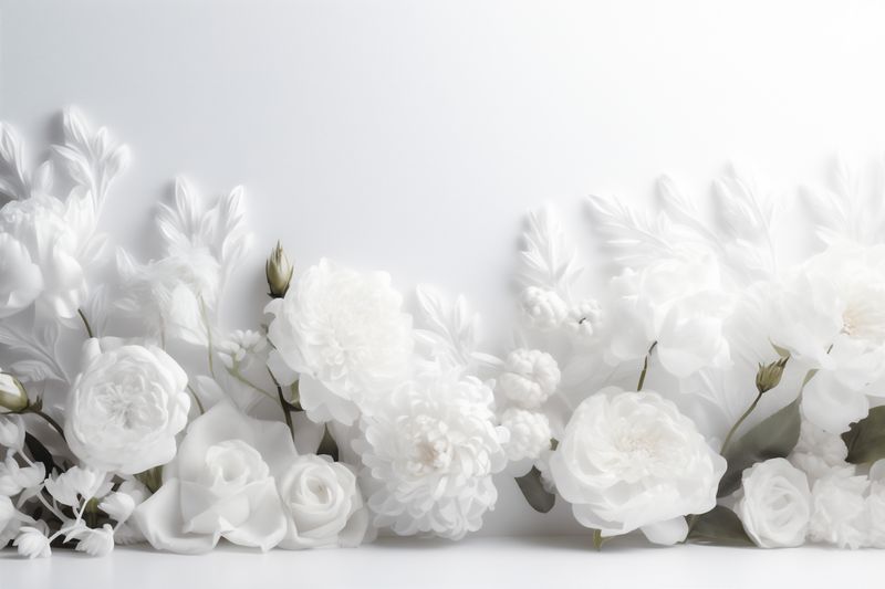 blossom background nature wedding texture celebration flower beautiful spring floral white. Generative AI.