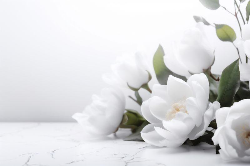 nature background flower spring blossom wedding beautiful celebration greeting floral white. Generative AI.