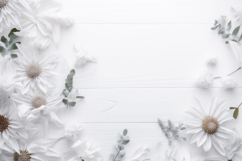 nature spring wall background flower beautiful floral wedding celebration white blossom. Generative AI.