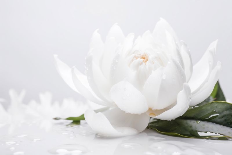 background wedding blossom floral white celebration flower spring greeting beautiful nature. Generative AI.