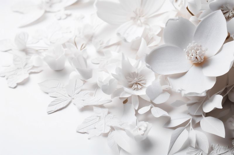 celebration background wedding beautiful nature spring floral blossom white greeting flower. Generative AI.