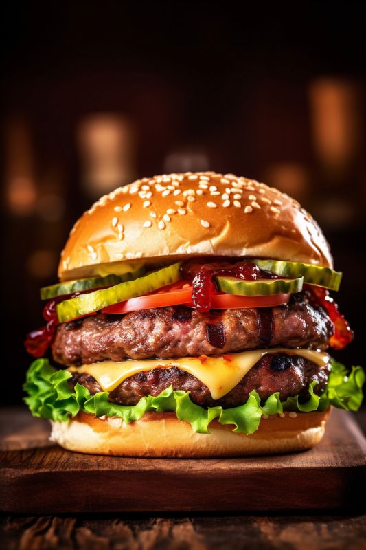 meat fat hamburger beef food fast burger food sandwich snack fast. Generative AI.