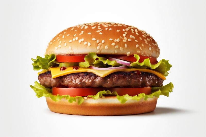food food beef snack burger sandwich fast meat fat fast hamburger. Generative AI.
