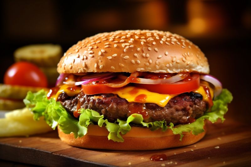snack meat food burger food hamburger beef fast fat sandwich fast. Generative AI.