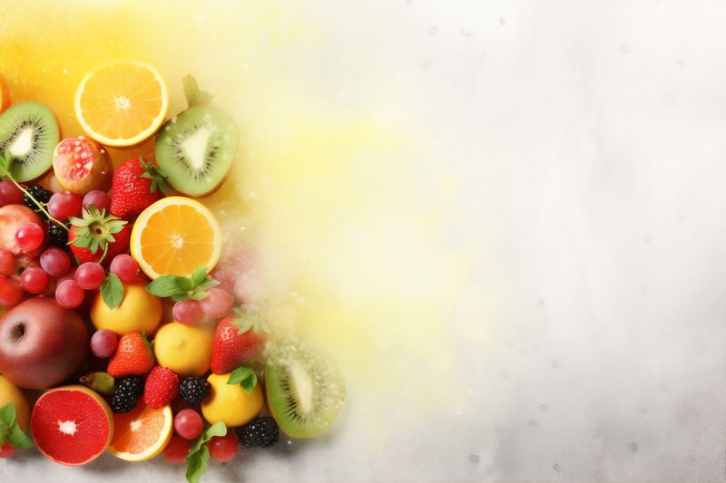 background food grape hookah ice diet fruit smoke juice orange apple. Generative AI.