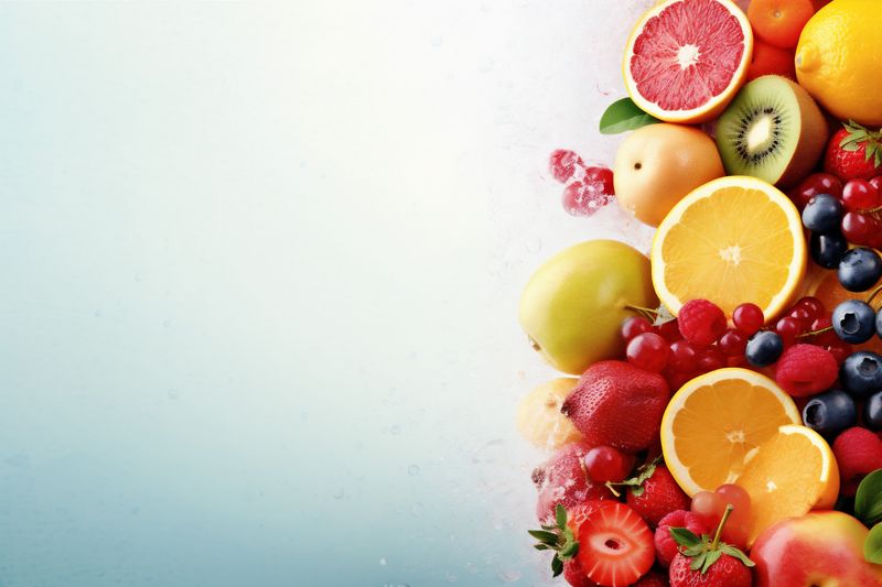 hookah fruit grape orange juice apple vegetarian ice smoke food background. Generative AI.