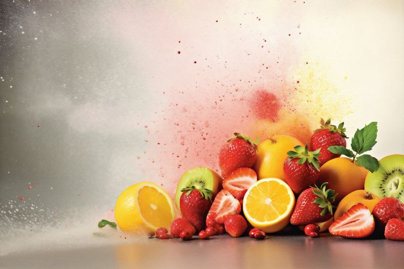 smoke grape sweet background fruit orange hookah ice apple juice food. Generative AI.