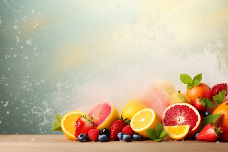 orange grape background hookah juice smoke food ice fruit diet apple. Generative AI.