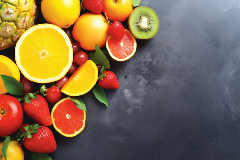 apple background fruit grape hookah ice food orange smoke juice raw. Generative AI.