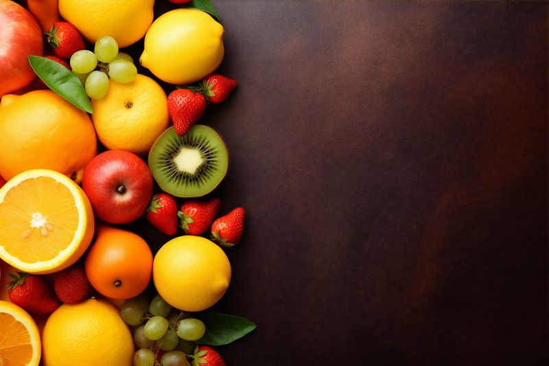 smoke apple orange background fruit juice hookah ice vitamin grape food. Generative AI.