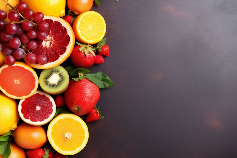 fruit hookah ice smoke background grape orange color food juice apple. Generative AI.