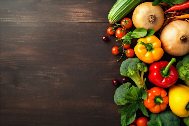 vegetable ingredient food table cooking background fresh black vegetarian dark healthy. Generative AI.