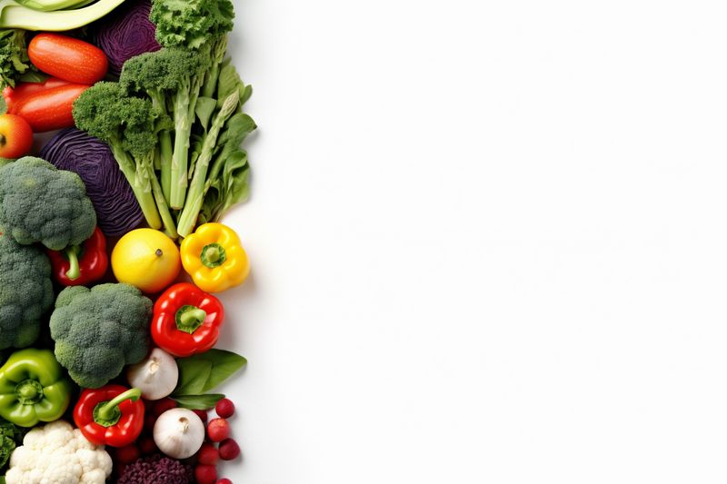 tomato fruit ripe healthy isolated vegetable green white background vegetarian food. Generative AI.