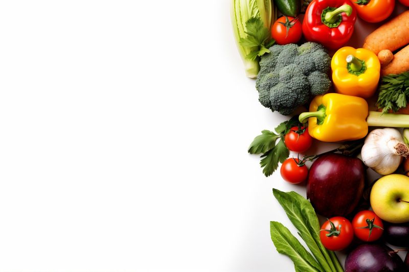 tomato white healthy vegetarian green fruit background food isolated vegetable red. Generative AI.