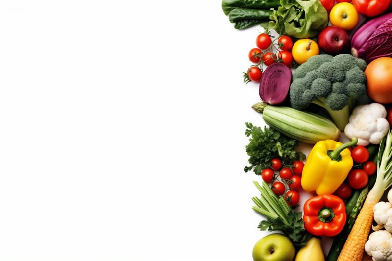 tomato green isolated healthy background fruit vegetarian vegetable white food collection. Generative AI.