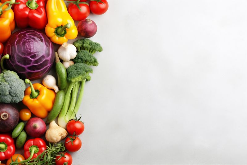 tomato healthy food fresh vegetarian background isolated fruit vegetable green white. Generative AI.