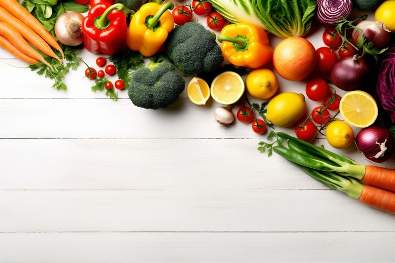 apple healthy background food white tomato isolated green vegetarian vegetable fruit. Generative AI.