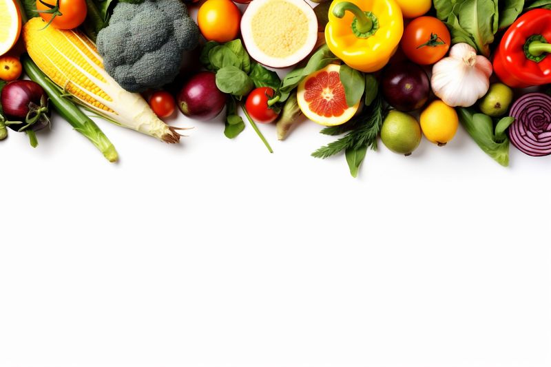 tomato vegetable white food healthy fruit green vegetarian background isolated group. Generative AI.