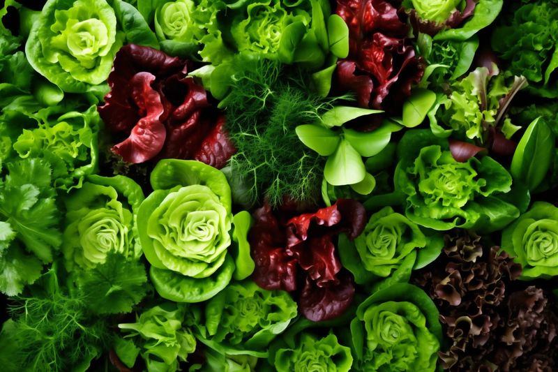 dark green vegetarian healthy food salad recipe background vegetable diet fresh. Generative AI.