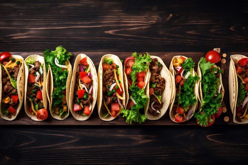 chili mexican taco pepper food vegetable fresh sauce tomato meal. Generative AI.