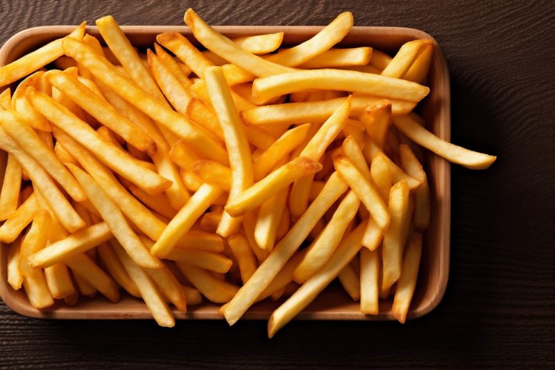 french food background fry chip tasty potato calorie meal fat snack. Generative AI.