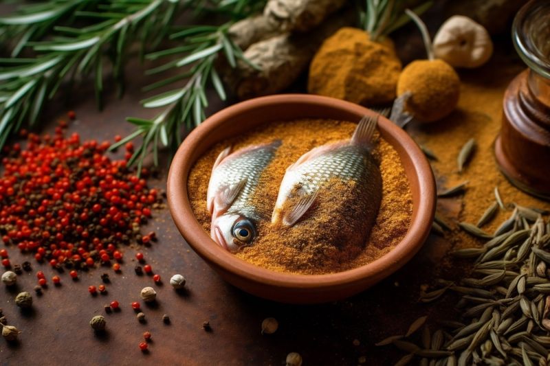 food fish healthy meal fresh health background dinner raw seafood smoked. Generative AI.