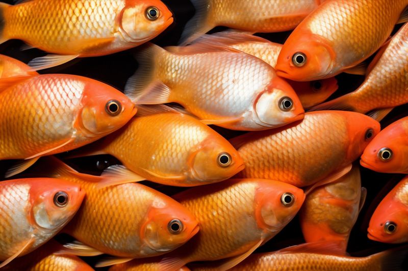 smoked healthy seafood cooking background dinner fresh meal raw fish food. Generative AI.