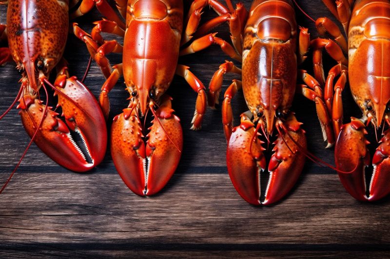 food lobster crayfish red claw seafood boiled background crab crawfish cooked. Generative AI.
