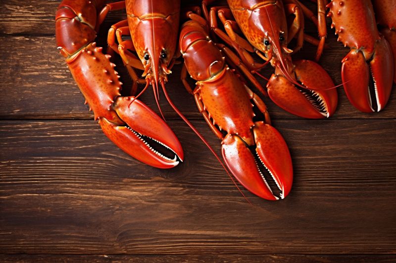 seafood crayfish food lobster delicious crawfish boiled background claw red cooked. Generative AI.
