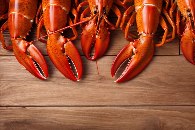 claw food crayfish background lobster seafood prepared red boiled crawfish cooked. Generative AI.