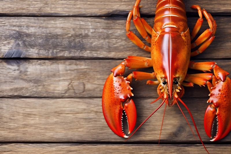 claw seafood eating crayfish food boiled lobster red crawfish cooked background. Generative AI.