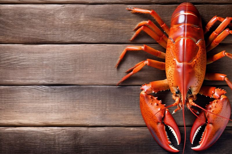 crawfish background seafood dark boiled food claw red crayfish cooked lobster. Generative AI.