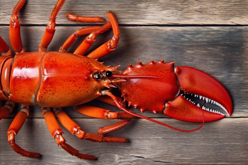 pub crayfish food crawfish red lobster claw cooked seafood boiled background. Generative AI.