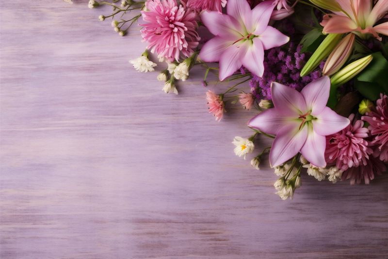 nature flower background blooming wedding valentine pink blossom bouquet leaf floral. Generative AI.