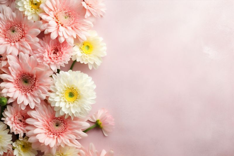 background nature wedding floral bouquet valentine leaf botanical pink blossom flower. Generative AI.