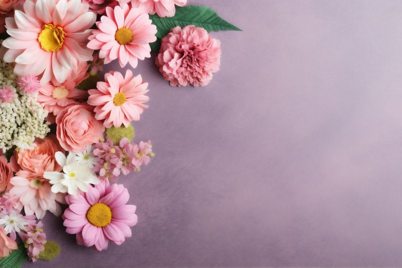 bouquet valentine pink flower floral art nature background leaf blossom wedding. Generative AI.