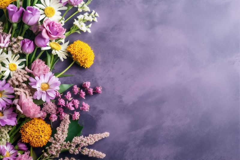 space bouquet blossom flower background valentine floral wedding copy leaf pink nature. Generative AI.